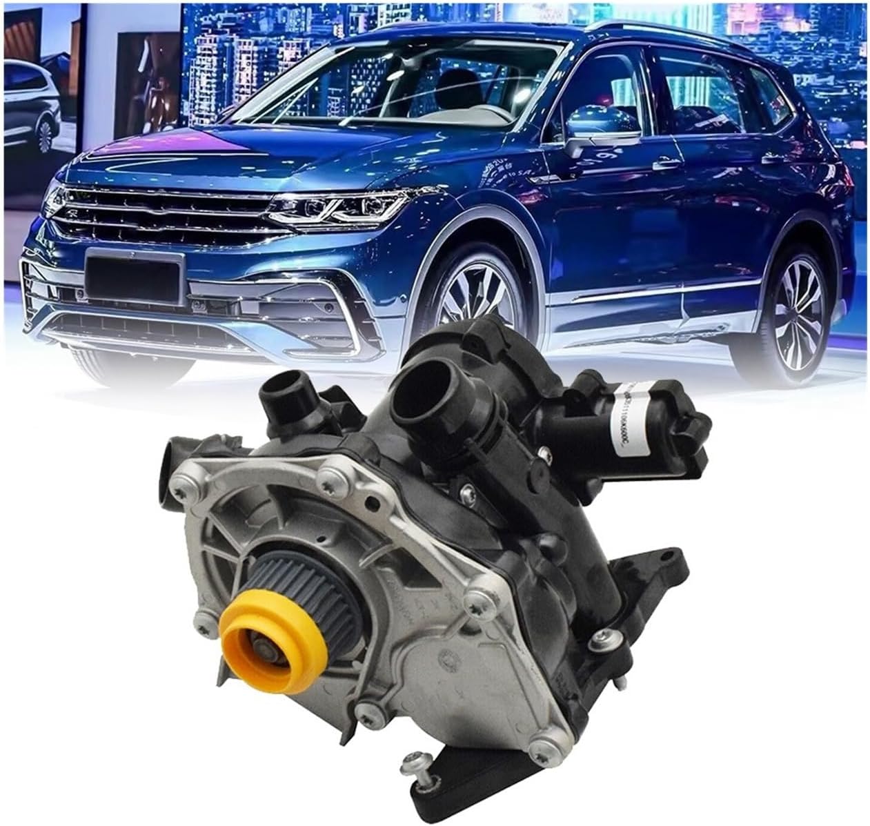 06L121600B 06L121111H Thermostat Water Pump Housing Assy 06K121011 Compatible With A3 A4 A6 Q3 Q5 2012-2021, NanMaiHuaFang88