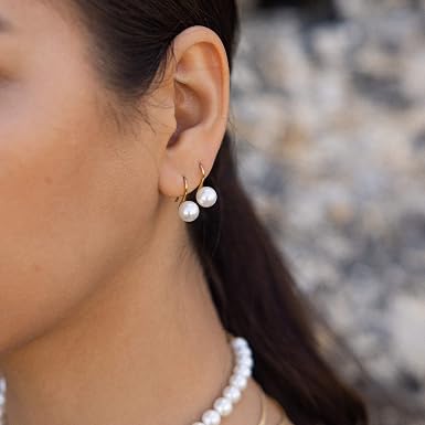Orecchini DONNA dorati con perle e strass - OTTAVIANI BIJOUX