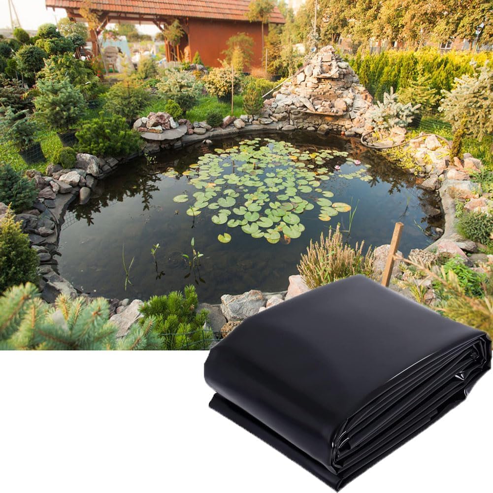 Revêtement d'étang noir en HDPE pour étanchéifier un bassin à poissons de 1x7m