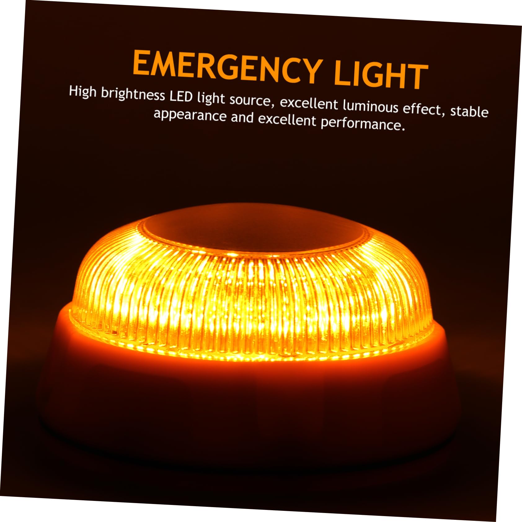 Alipis 2 Piezas Luz LED waterproof impermeables luces de advertencia del coche luz de advertencia del coche luces de emergencia lámpara del vehículo luz de advertencia LED AbS Yellow