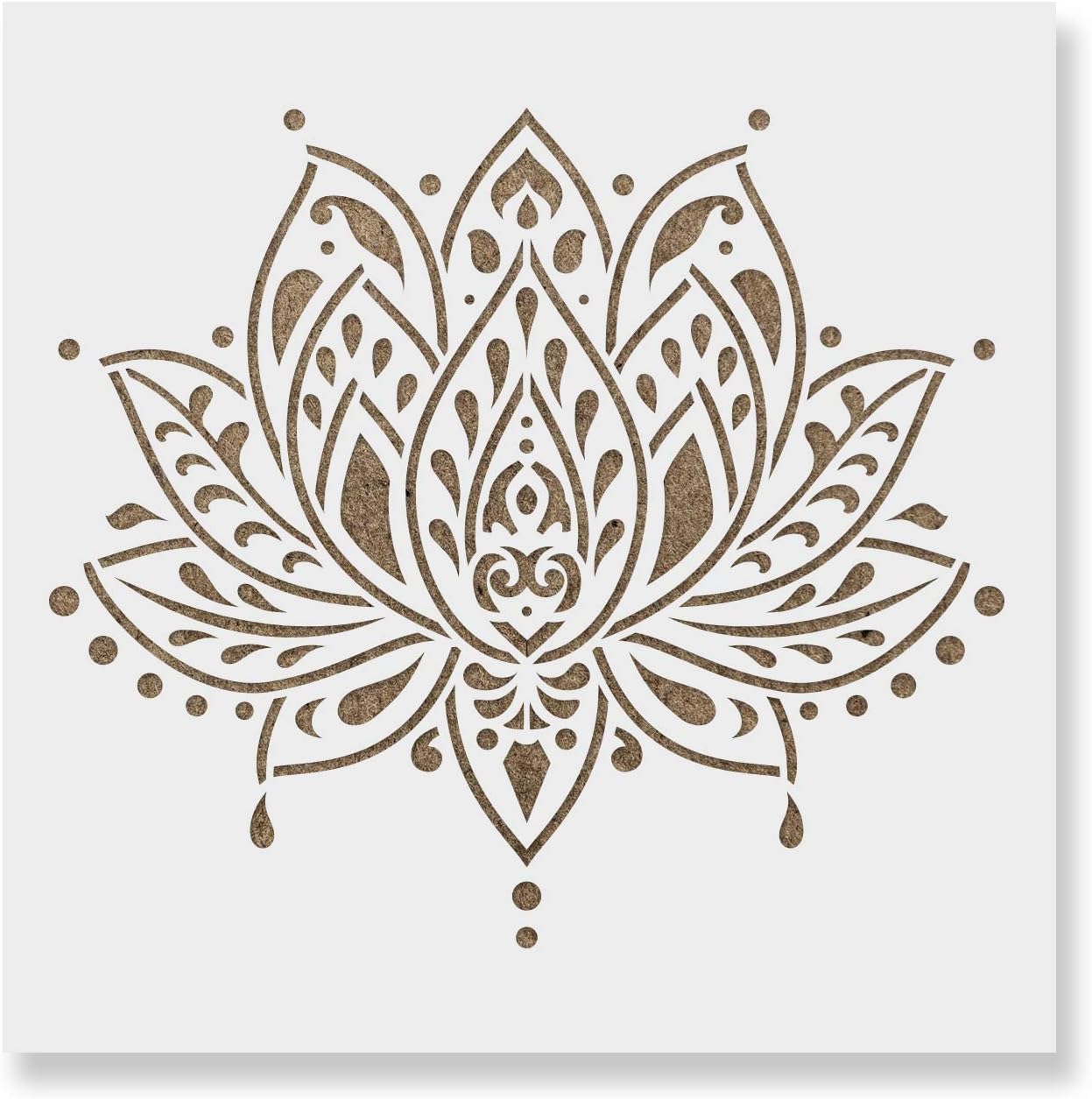 Sacred Lotus Flower Stencil - Stencil Furniture, Stencils, Floral Stencil, Lotus Stencil, Sacred Stencil