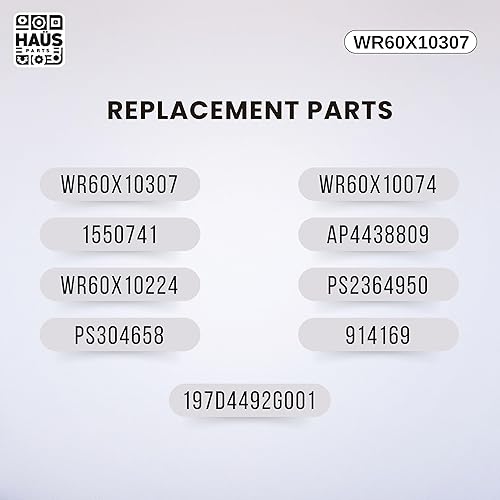 Miniatura 7 de WR60X10307 WR60X10074 Motor de ventilador evaporador de refrigerador, compatible con GE, Hotpoint reemplaza con motor de ventilador de refrigerador