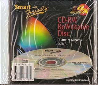 Smart & Friendly SAF722 CD-RW 74 Minute, 650 MB, 4X (3-Pack)