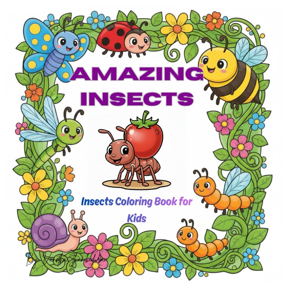 Amazing Insects: Coloring Book for Kids