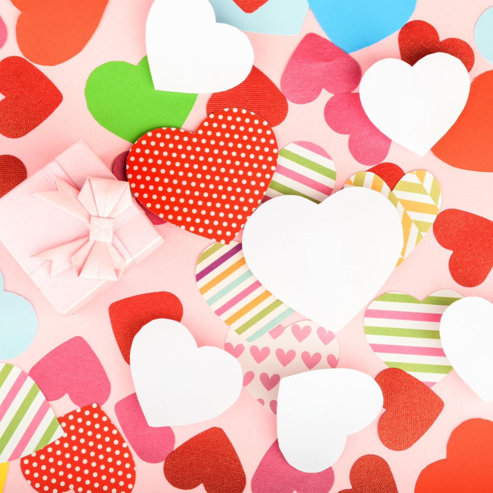 60 Pack Flower Cutouts Paper Bulletin Board Decorations Multi-Color 3.4