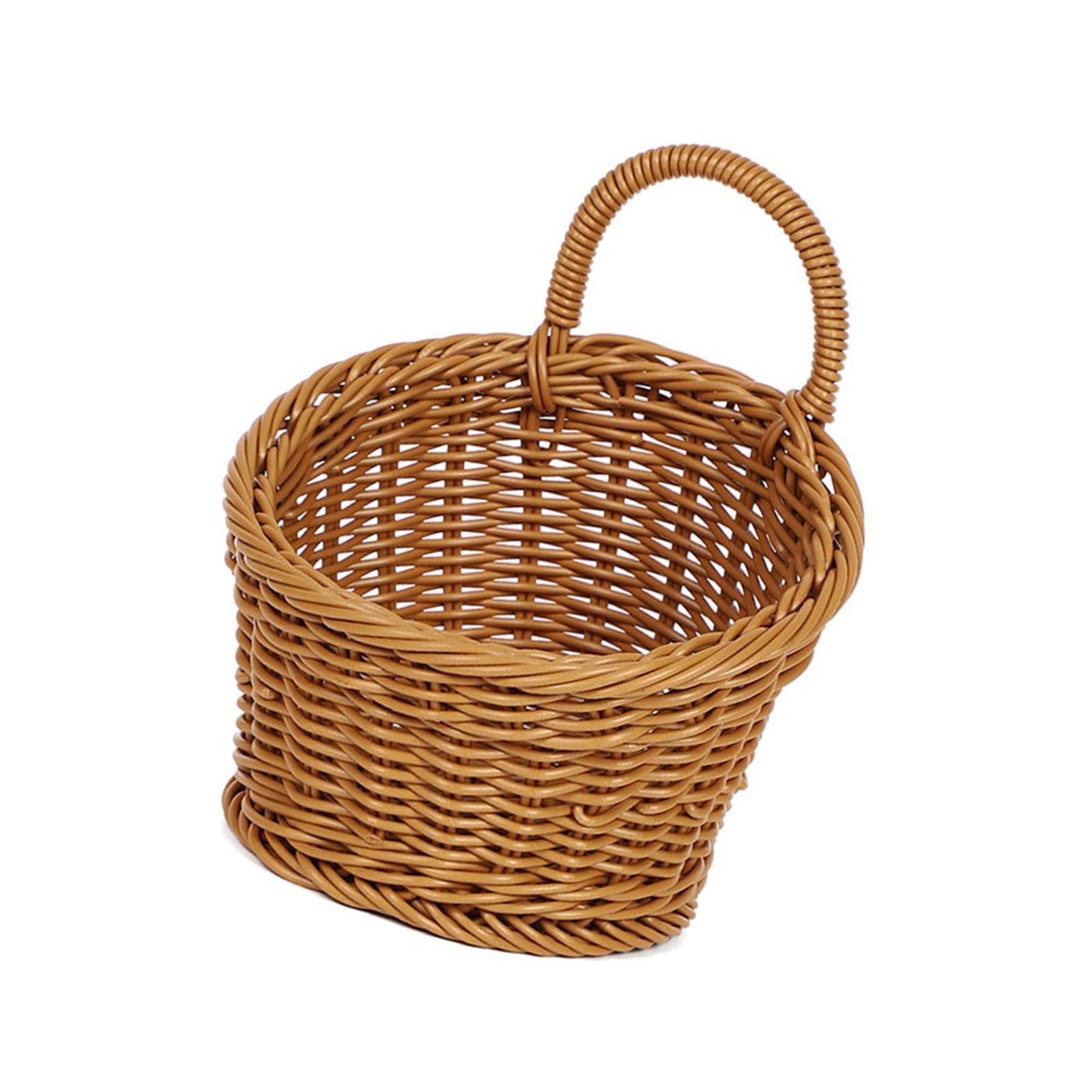 Kalttoy Retro Handwoven Wall Basket Multipurpose Container for Bedroom, Kitchen & Bucolic Home Organization Vintage Wall Hanging Storage Basket