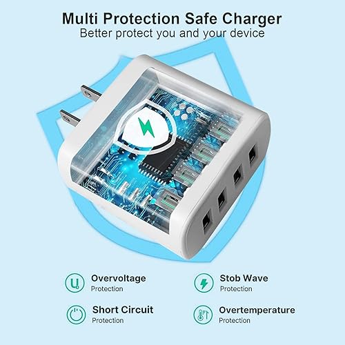 Miniatura 4 de Cubo de carga USB, enchufe de cargadores de pared, adaptador de enchufe de alimentación, estación de carga, base de caja compatible con teléfono 15