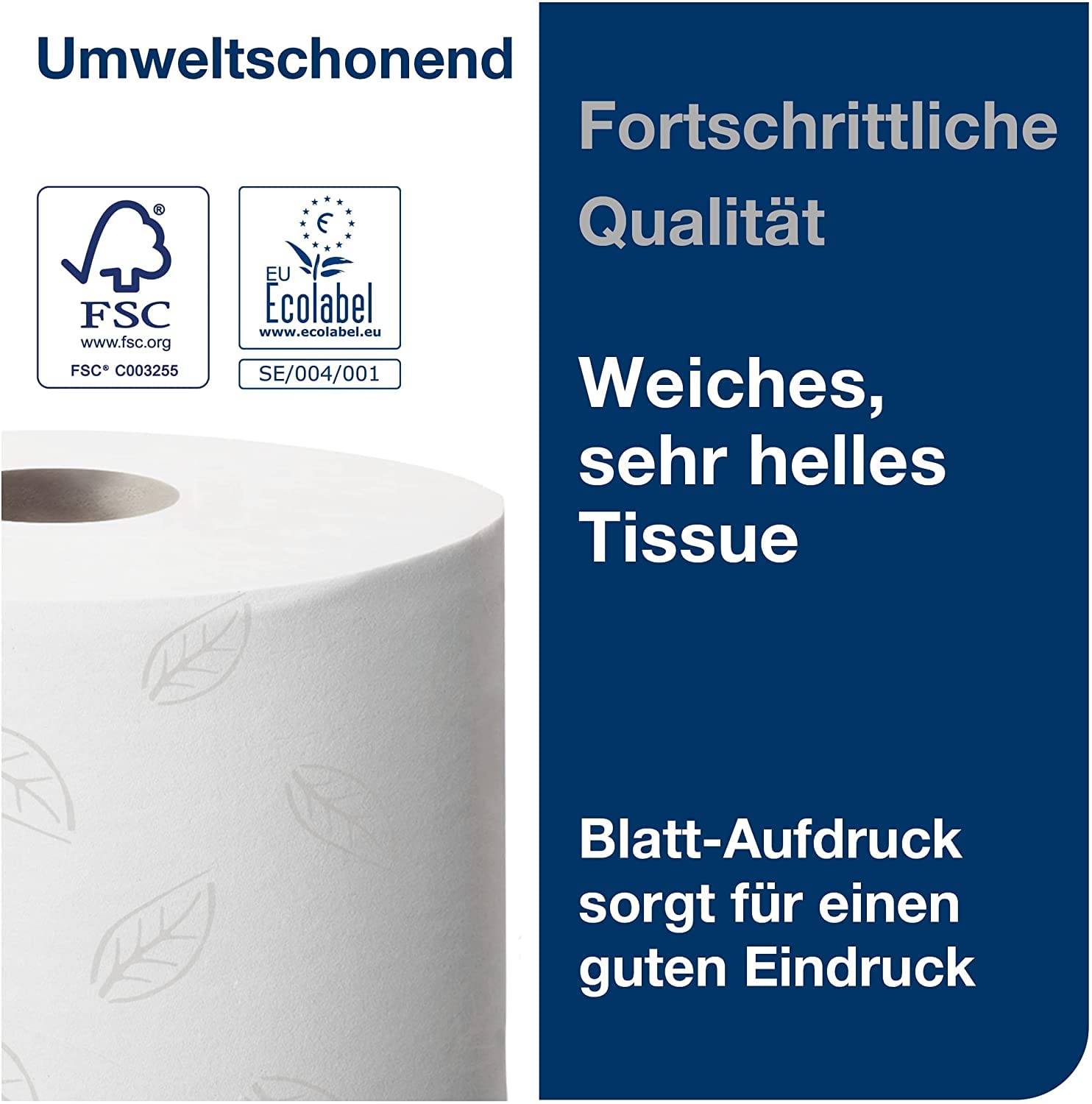Tork SmartOne Toilettenpapier Weiß T8, Advanced, 2-lagig, 6 × 1.150 Blatt, 472242