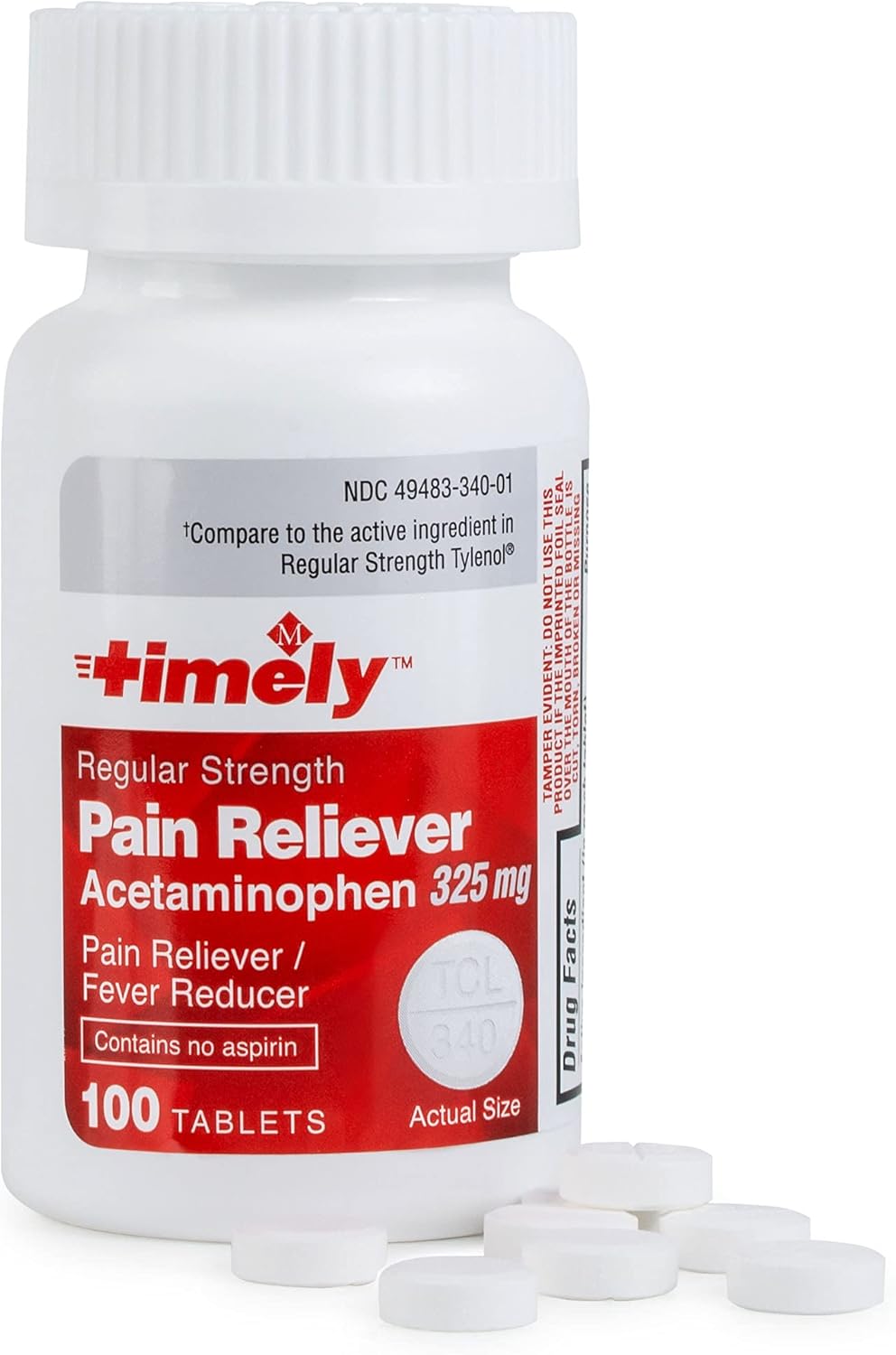 Timely Regular Strength Pain Relief Acetaminophen
