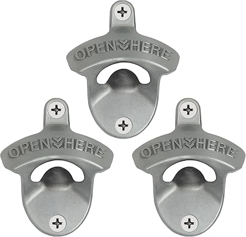 Miniatura 24 de 12 piezas de abrebotellas de bronce vintage montado en la pared, a granel, a prueba de óxido, abrebotellas de cerveza montado en poste para Bronce