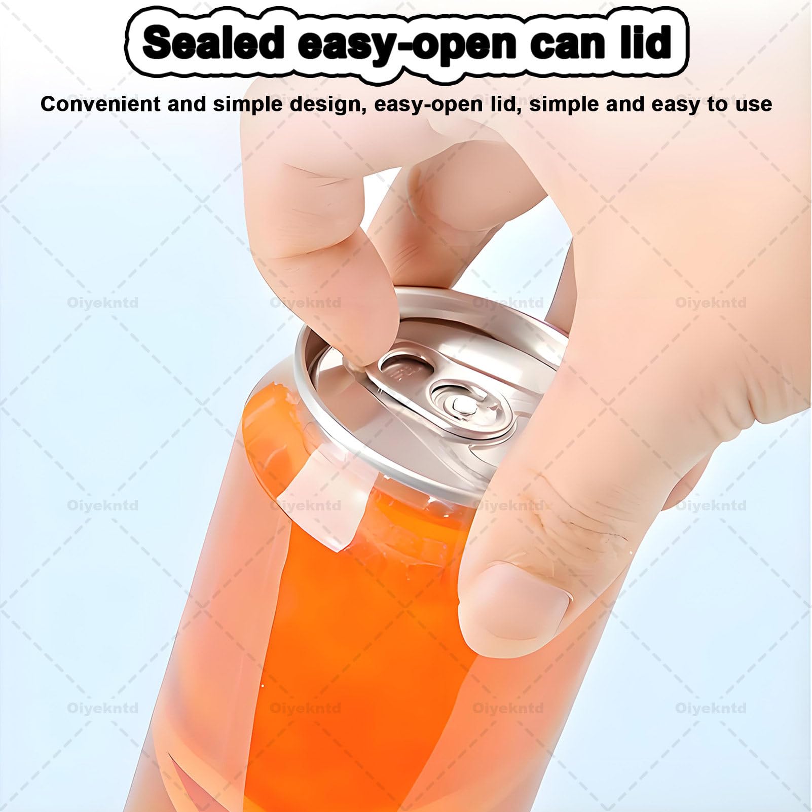 Paquete de 200 Vasos Desechables de plástico para sellar latas con Tapas de Aluminio: Botellas de Pet a Prueba de Fugas para Jugo con Tapas compatibles con máquinas selladoras de latas 500ml