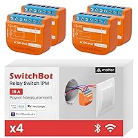 Vista 11 de SwitchBot Interruptor WiFi compatible con Alexa/Apple Home/Google Home/Matter (se requiere Hub), Módulo de interruptor de relé de medición