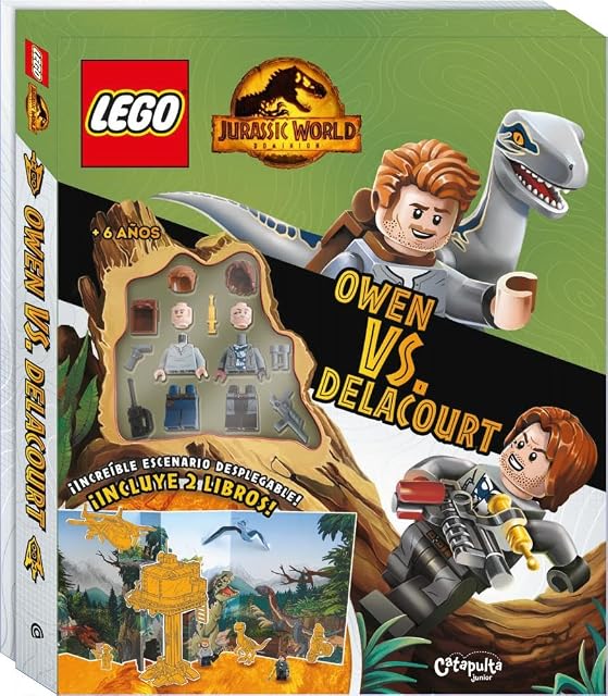Portada de Lego Jurassic World. Owen vs. Delacourt