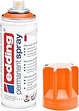 edding 5200 Permanent Spray Neon Orange 200 ml Premium Acrylic Paint for Painting and Decorating Glass, Metal, Wood, Ceramic, Plastic, Canvas, Acrylic Enamel, Spray Paint
