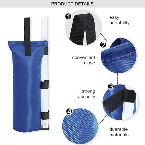 Miniatura 3 de MASTERCANOPY Sacos de arena con peso de toldo de 112 libras (9 x 14 pulgadas, azul)