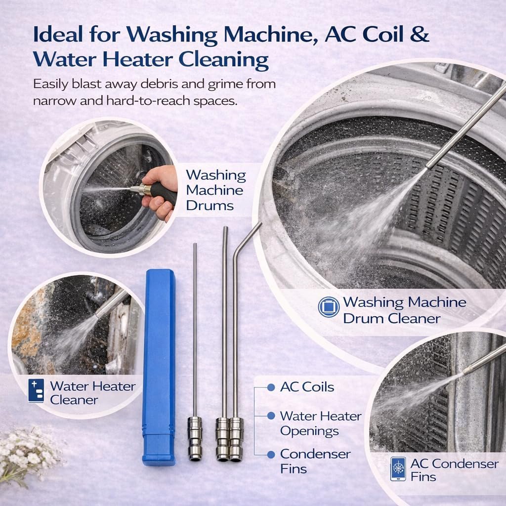 4 Pack High Pressure Washer Nozzle Kit,Pressure Washer Needle Tips Set for Washing Machine, Ac Coil, Water Heater And Appliance Cleaning (11pcs)