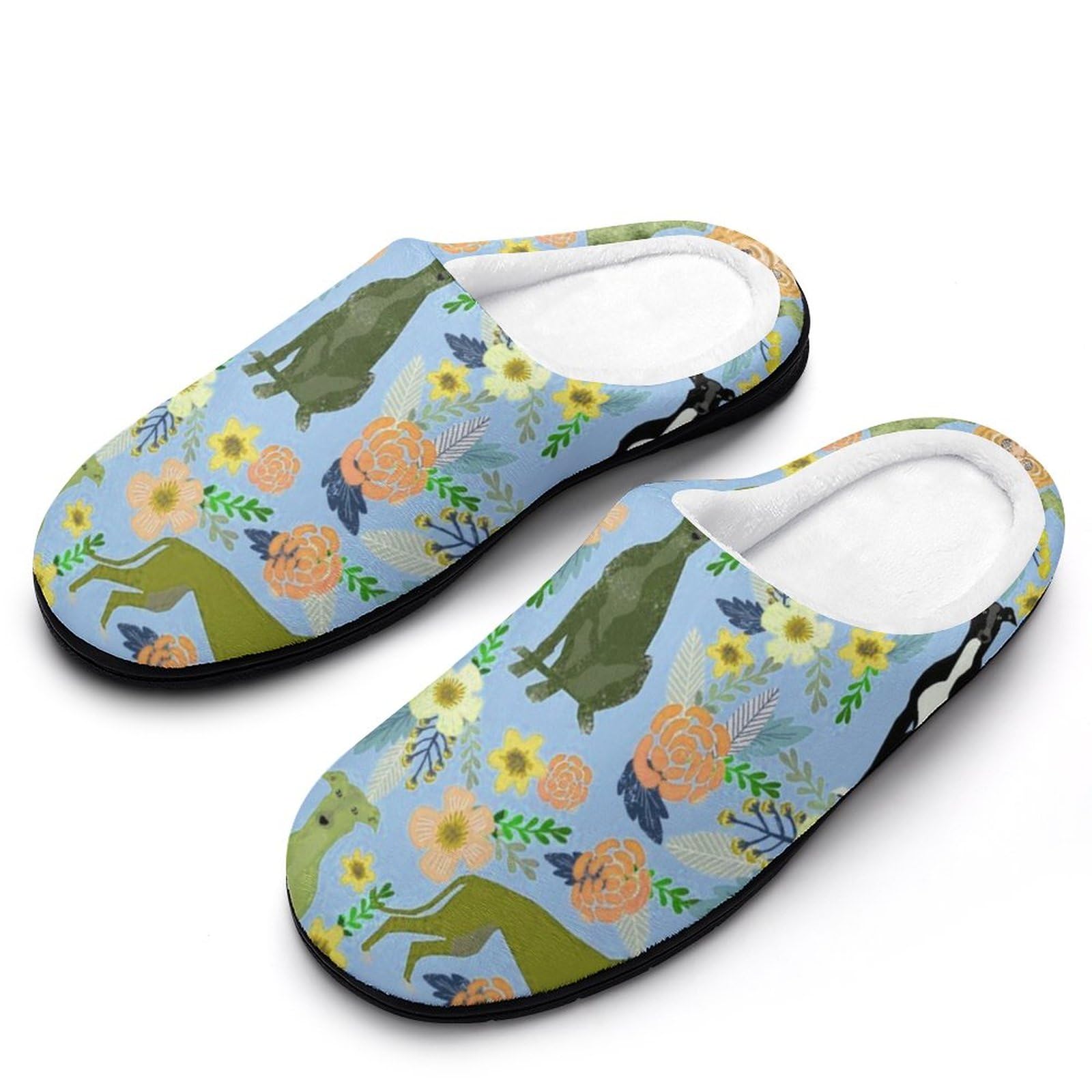 House Living Room Slippers - Memory Foam Slippers Rubber Sole Slippers