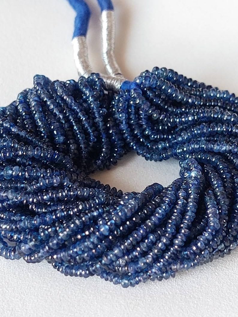 Perles saphir bleu naturel de 2mm pour créer un cadeau de bracelet personnalisé