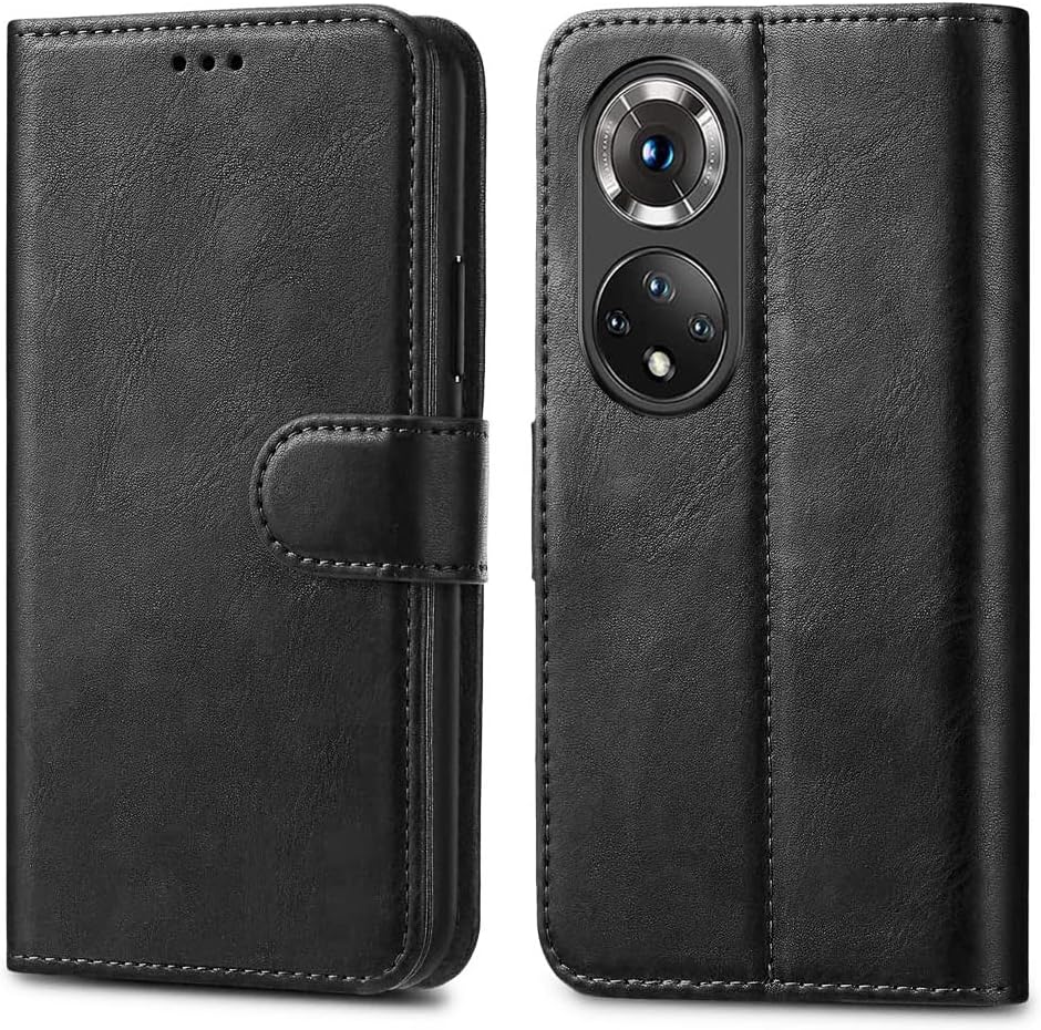 GAPlus PU Leather Flip Cover Wallet Case For Honor 50 5G Card Holder Magnetic Kickstand Black