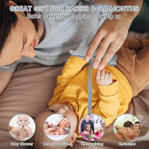 Miniatura 7 de Juguetes de dentición para bebés, mordedores de silicona para bebés, juguetes para niños y niñas, alivio de la dentición para la dentición con forma