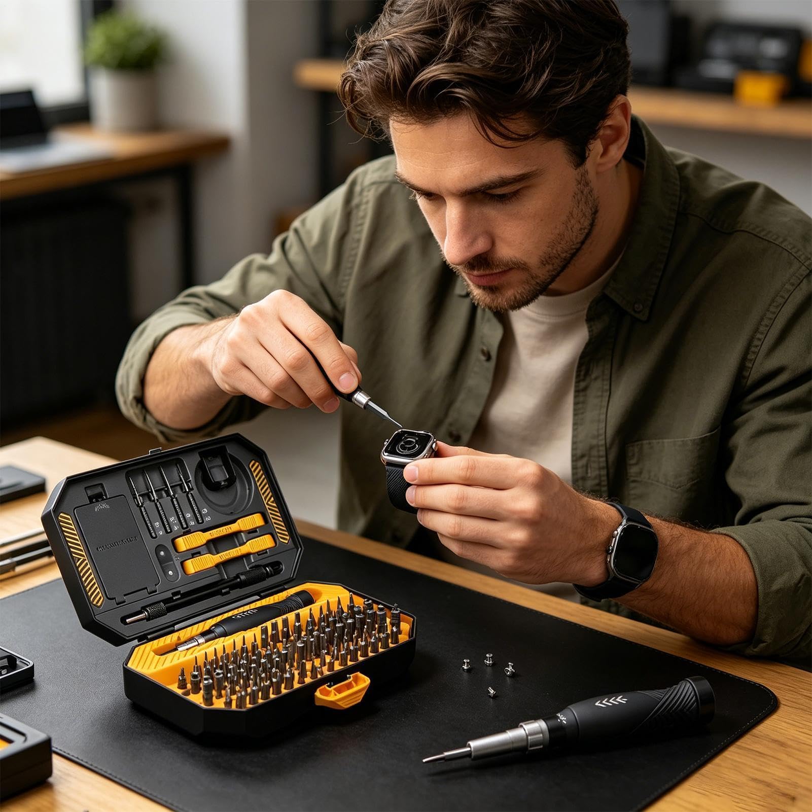 Juego de Destornilladores Kit Herramientas Magnético Fuerte para Trabajos | Set destornilladores para electrónica Para El Personal De Mantenimiento De Maquinaria Y Para Electricistas De Se
