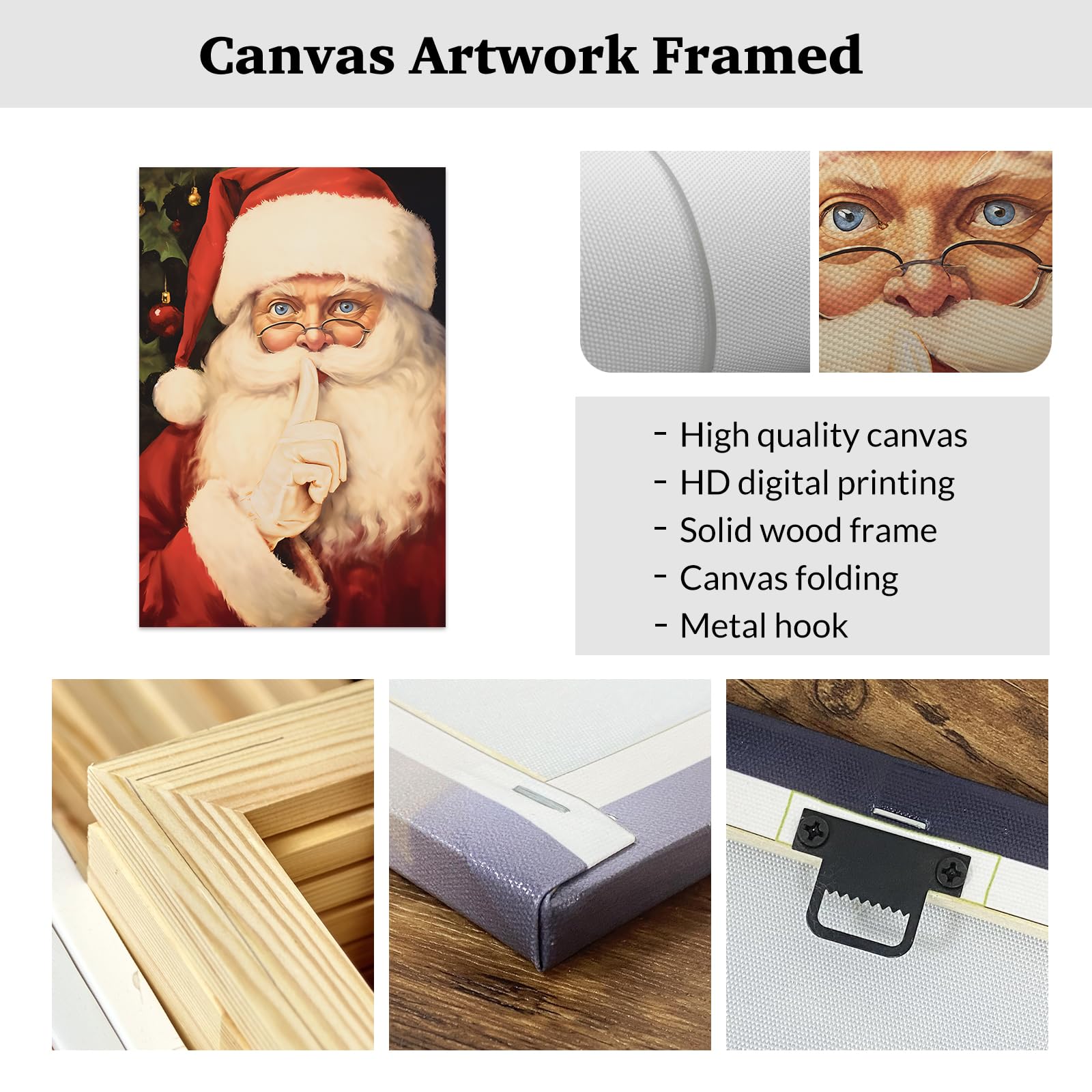 Amazon.co.jp: ZXHYWYM キャンバス サンタクロース クリスマス