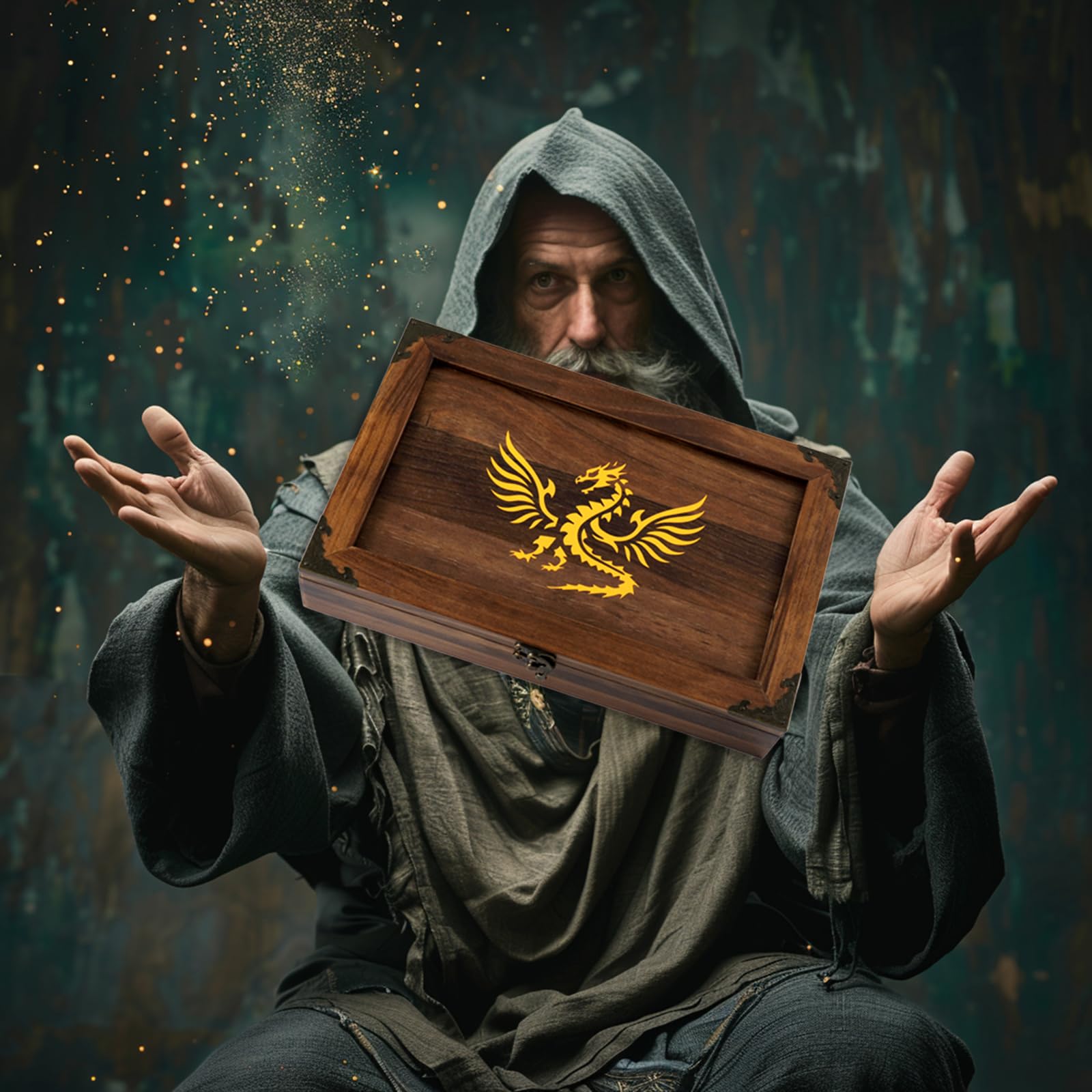 2-in-1-Würfelbox aus Metall mit DND-Notizbuch zum Rollen und Aufbewahren, Organizer für RPG-Tischspiele, Würfeltablett, Dungeons & Dragons, Spieler oder polyedrische Würfelsammlerbox aus Metall