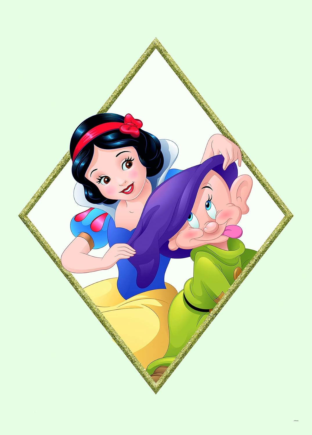 Komar Disney Snow White & Dopey Wall Picture | Nursery/Baby Room Decoration/Art Print | Without Frame | WB082-30 x 40 cm (W x H)