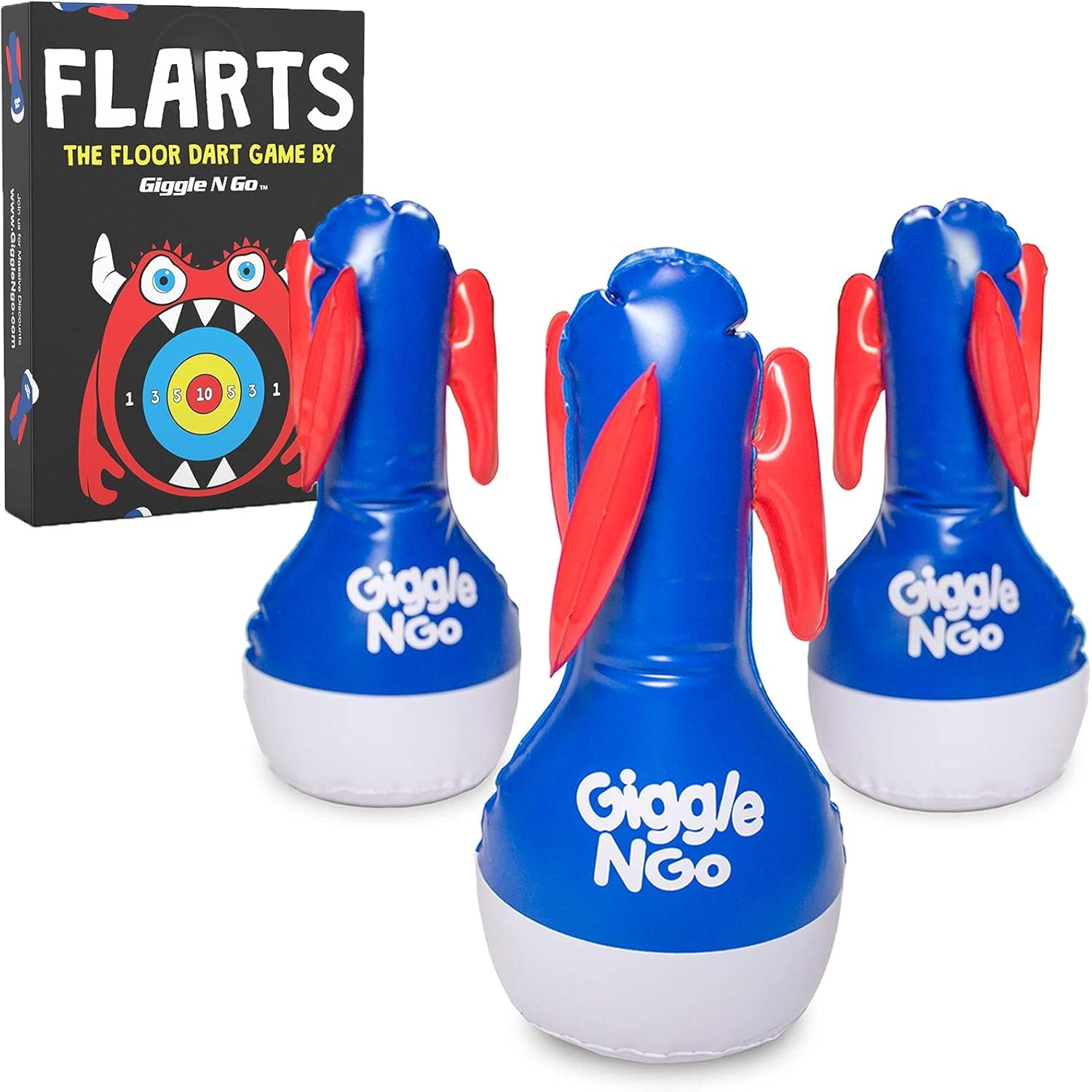 Lawn Darts Set, Original Indoor & Outdoor Fun for Kids, Adults & Family, Backyard Games with Inflatable Pins, Pegs & Mat
