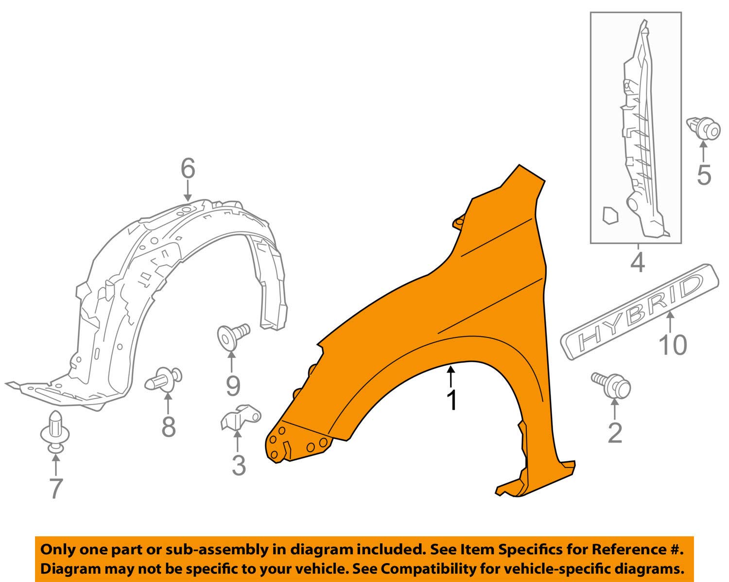 Amazon.com: Genuine Honda Parts - Panel, R. Fr. (Dot) (60211-T2F