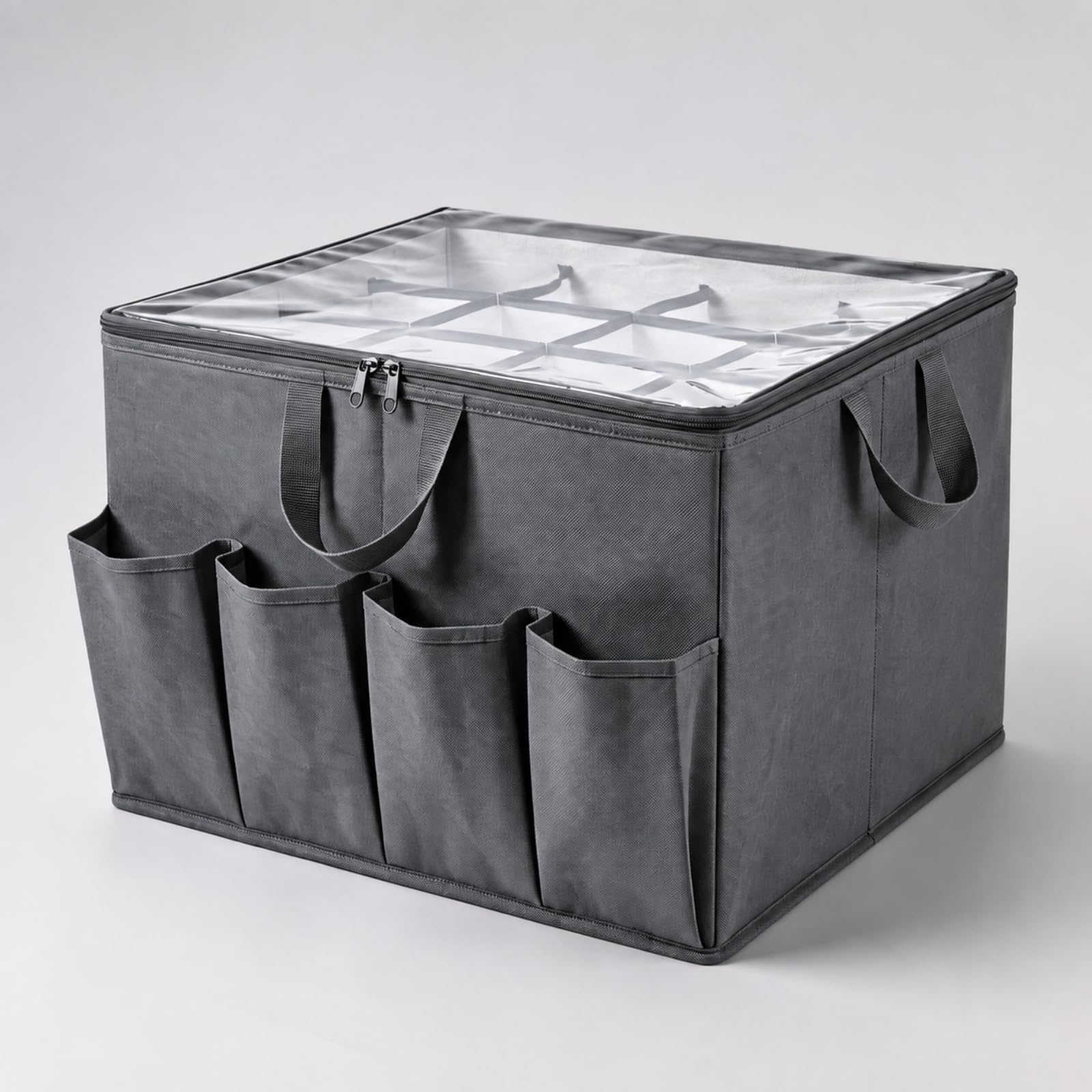 Baoblaze Caja la Oxford con Cremallera Plegable Caja Almacenamiento 60 L sin Montaje Connedor Almacenamiento Multiusos con Tapa para Vestíbulo