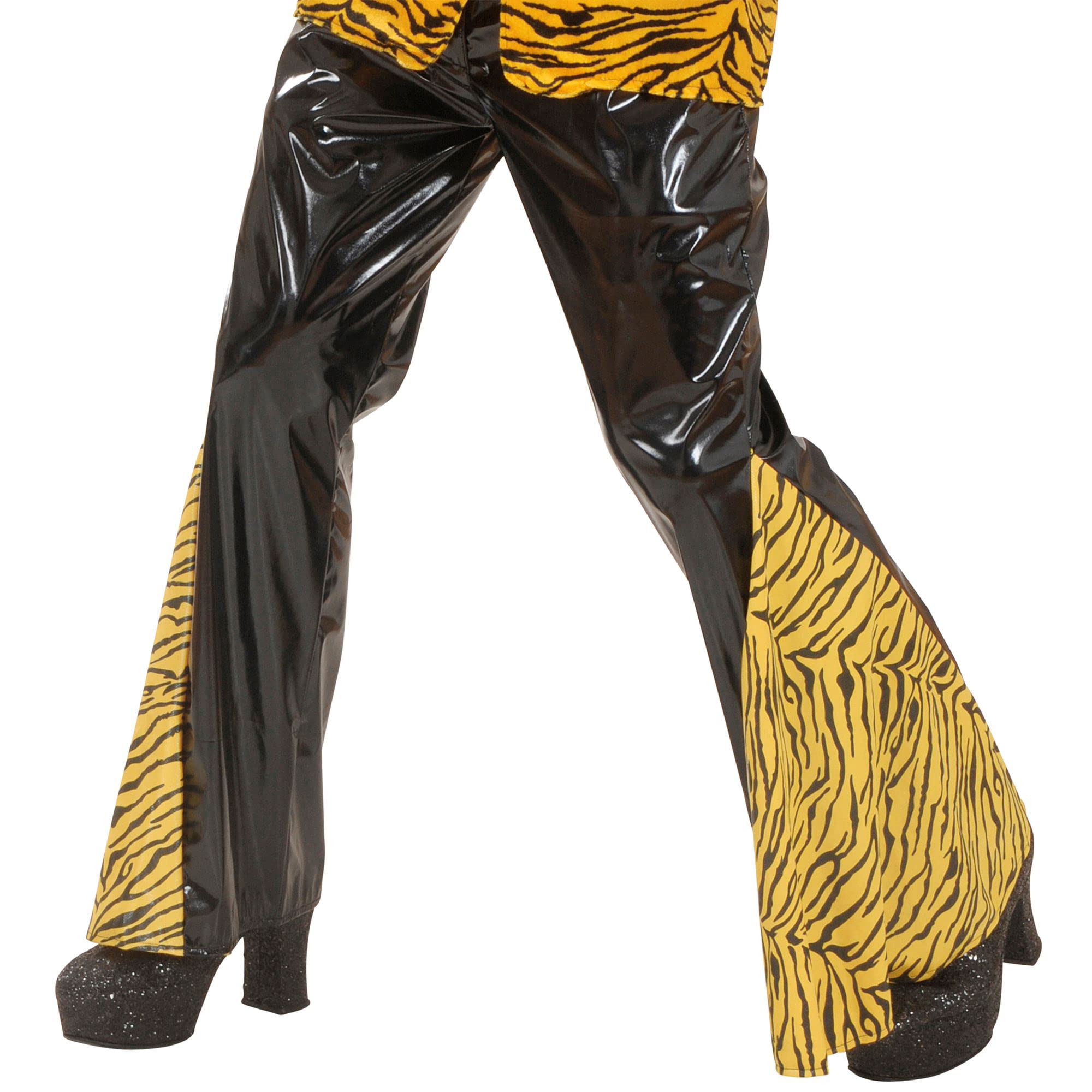 Vinyl Pants withTiger Bell Bottoms Mens Costume Medium for Animal Jungle Farm Fancy Dress