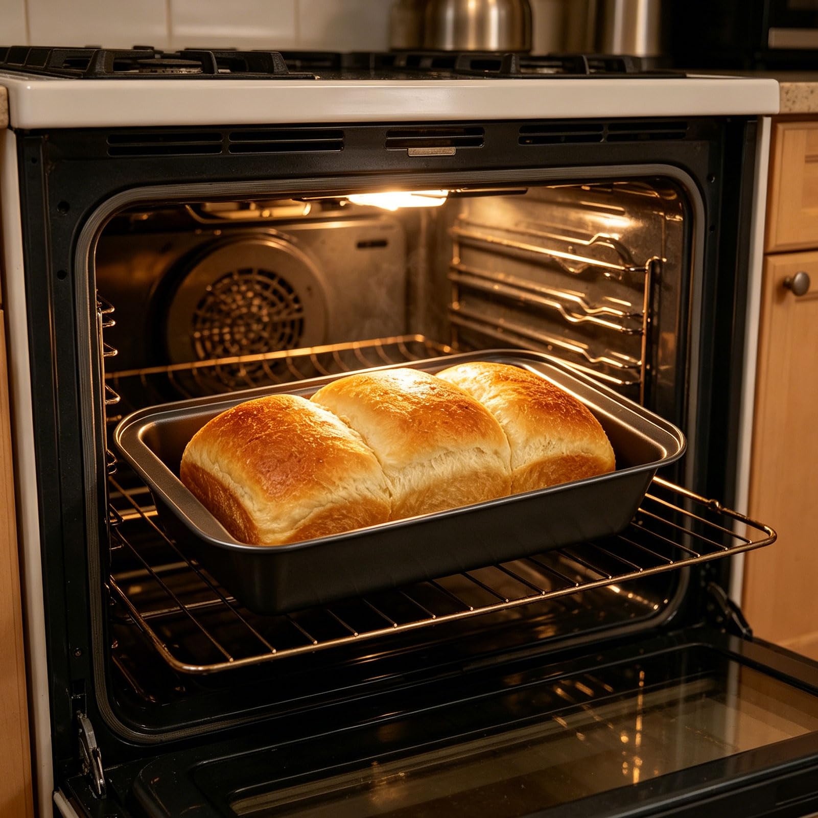 Molde para panadería, forma rectangular de acero al carbono con revestimiento antiadherente, molde antiadherente para pan tostado, molde para horno (negro, 29,5 x 13 x 6 cm)