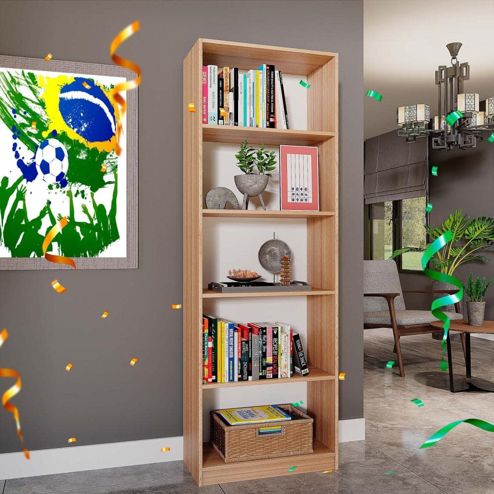 Estante Livreiro Multiuso 5 Nichos Montreal Yescasa Amadeirado