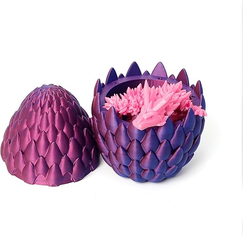 Miniatura 3 de Huevo de dragón  Huevo impreso en 3D con dragón brillante perlado flexible, regalo impreso en 3D, decoración de figura de dragón de cristal