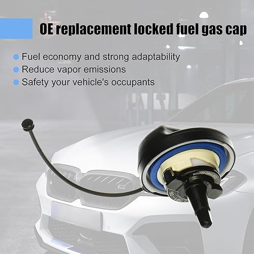 Miniatura 3 de 1 funda para tanque de combustible para automóvil, tapa de gasolina, tapa interior del tanque de combustible, repuesto #16117222391, compatible con