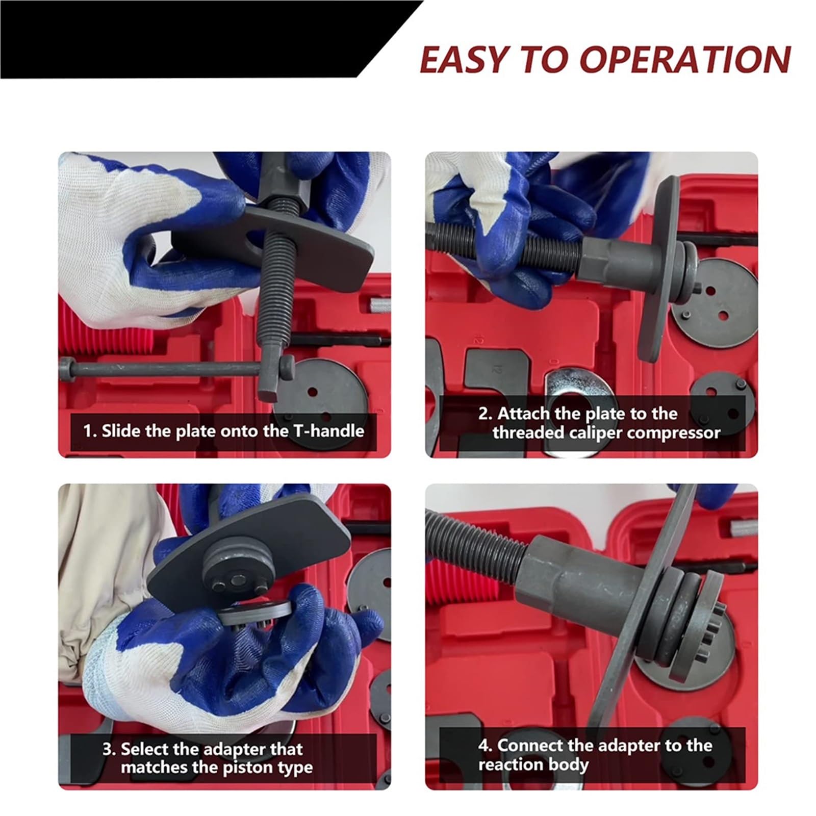 alicates de resorte de freno Kit De 35 Herramientas Para Pinza De Freno De Disco De Coche, Pistón De Freno Trasero, Apto Para VW, Audi, Ford Y BMW. freno de tambor Herramienta
