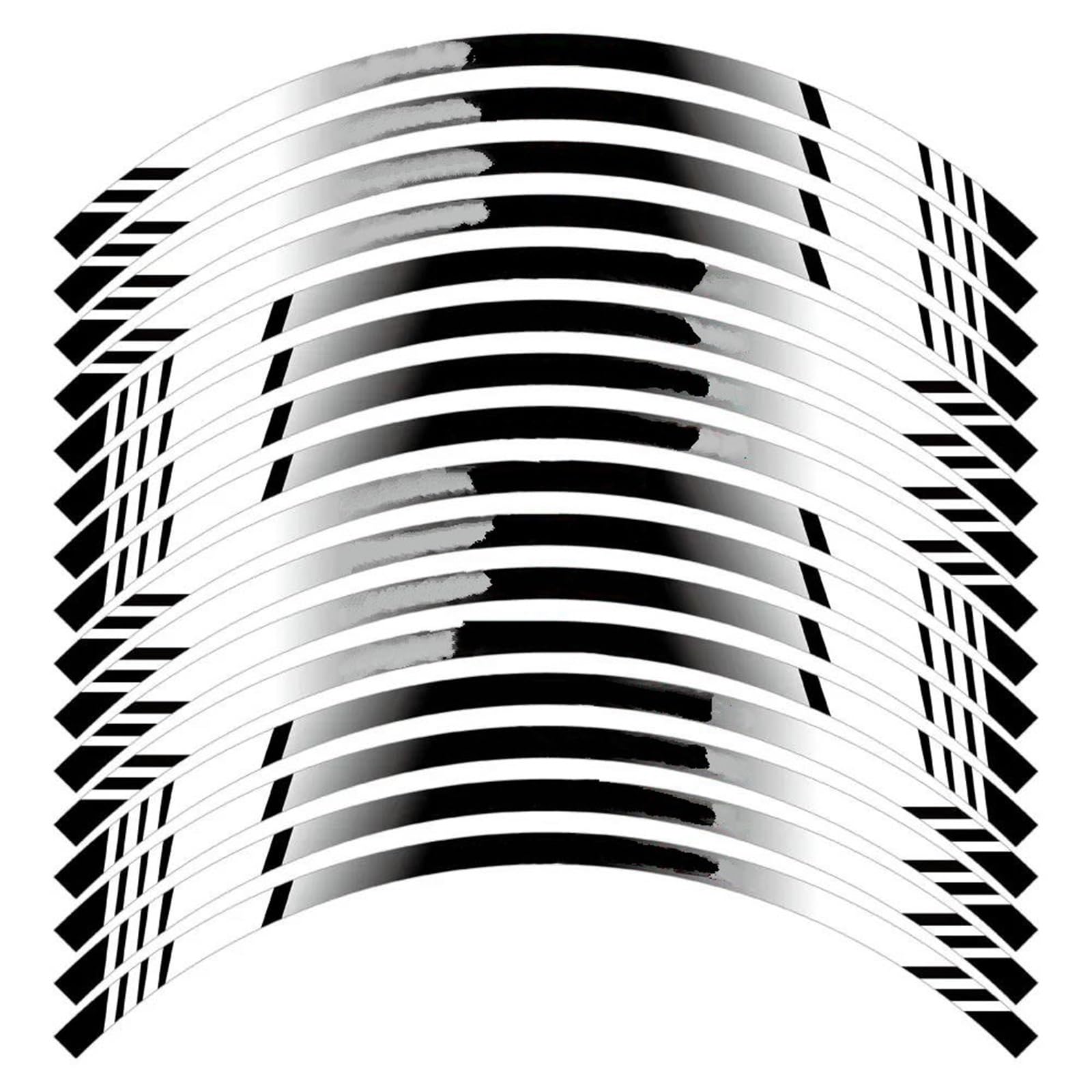 Reflective Motorcycle Wheel Sticker Racing Rim Stripe Tape Waterproof Decal for CBR1000RR CBR600RR Cbr250rr(Style 1)