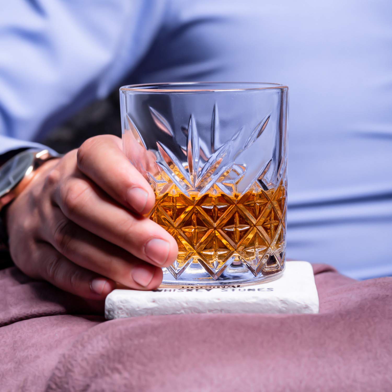 Set Pietre Whisky Maverton - 8 Cubetti Granito + 2 Bicchieri - Regalo Personalizzabile Per Lui - Foto 9