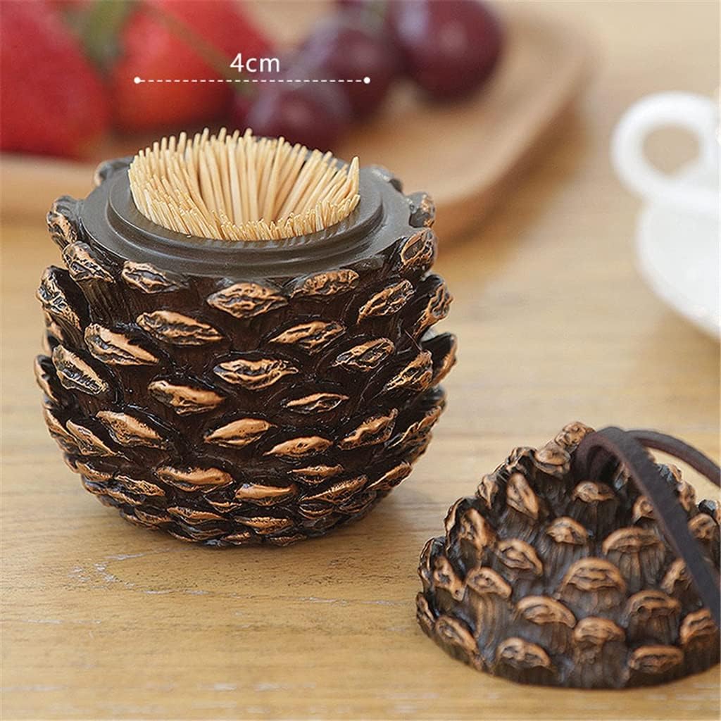 Toothpick box personality toothpick holder home living room cotton swab storage with lid