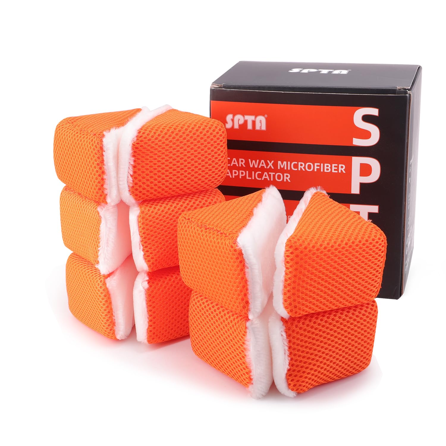 SPTA Car Interior Scrubbing Sponge, 10 Pack Triangle Car Wash Sponges, Wedge Scrubber for Scrubbing Leather, Rubber and Plastic