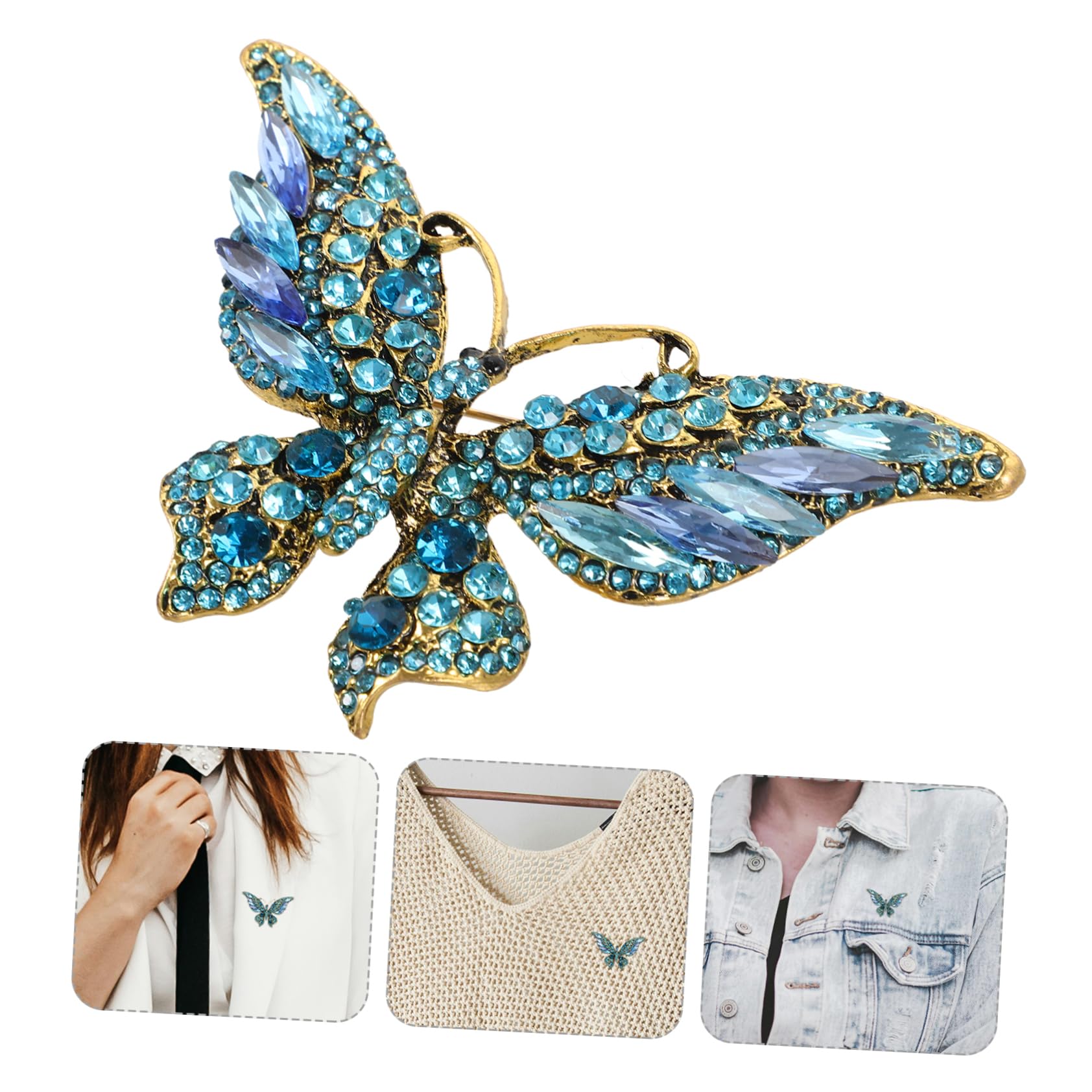 FOMIYES Spilla a Farfalla Carino Decorativo Donne Ragazze Pin Del Risvolto Pin Farfalla Spille Di Distintivo Della Farfalla Perni Spilla Da Scialle Lega