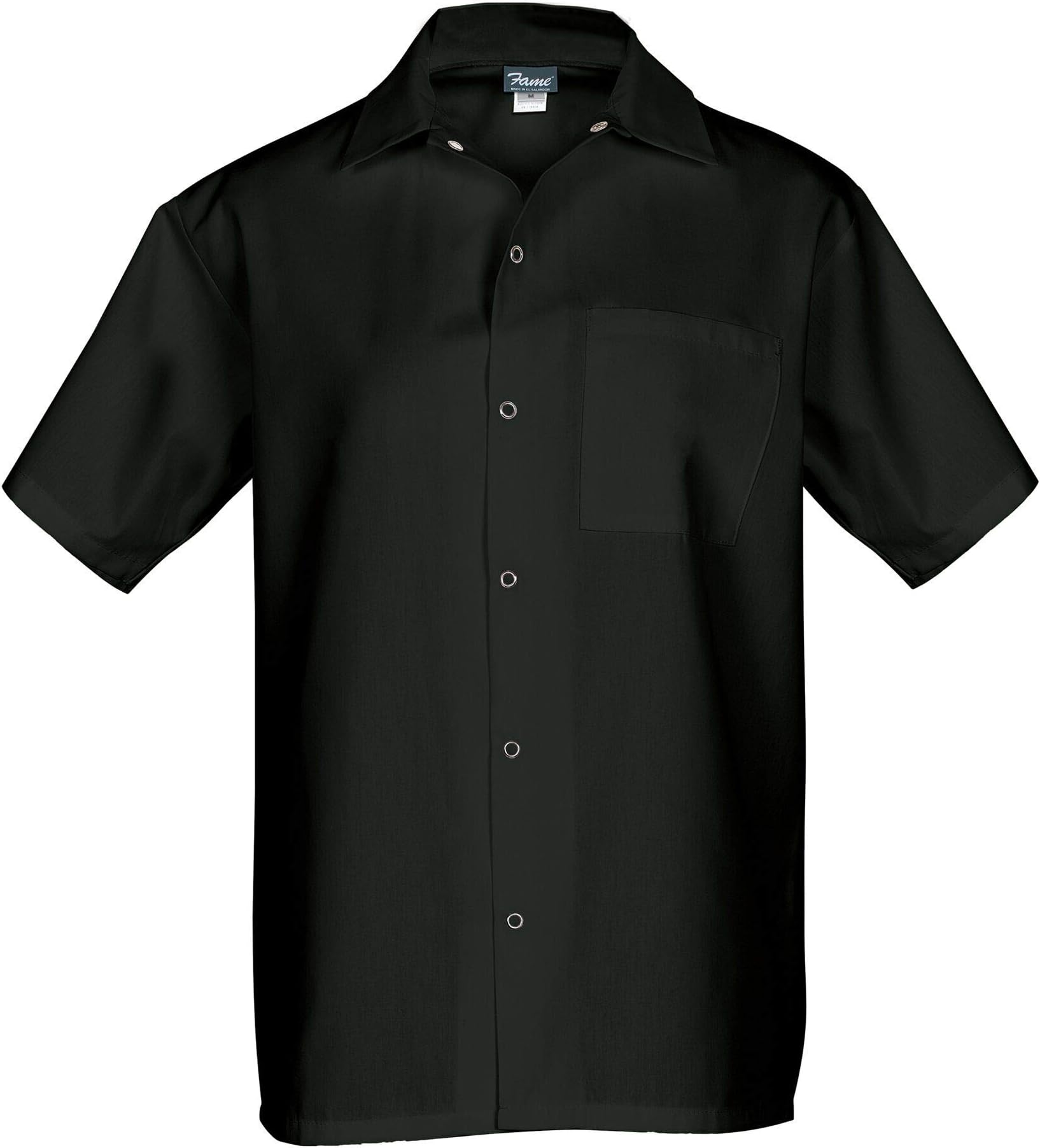 Fame Classic 10 Button Short Sleeve Chef Coat C10PS - Black/XL (WFA30716BKXL)