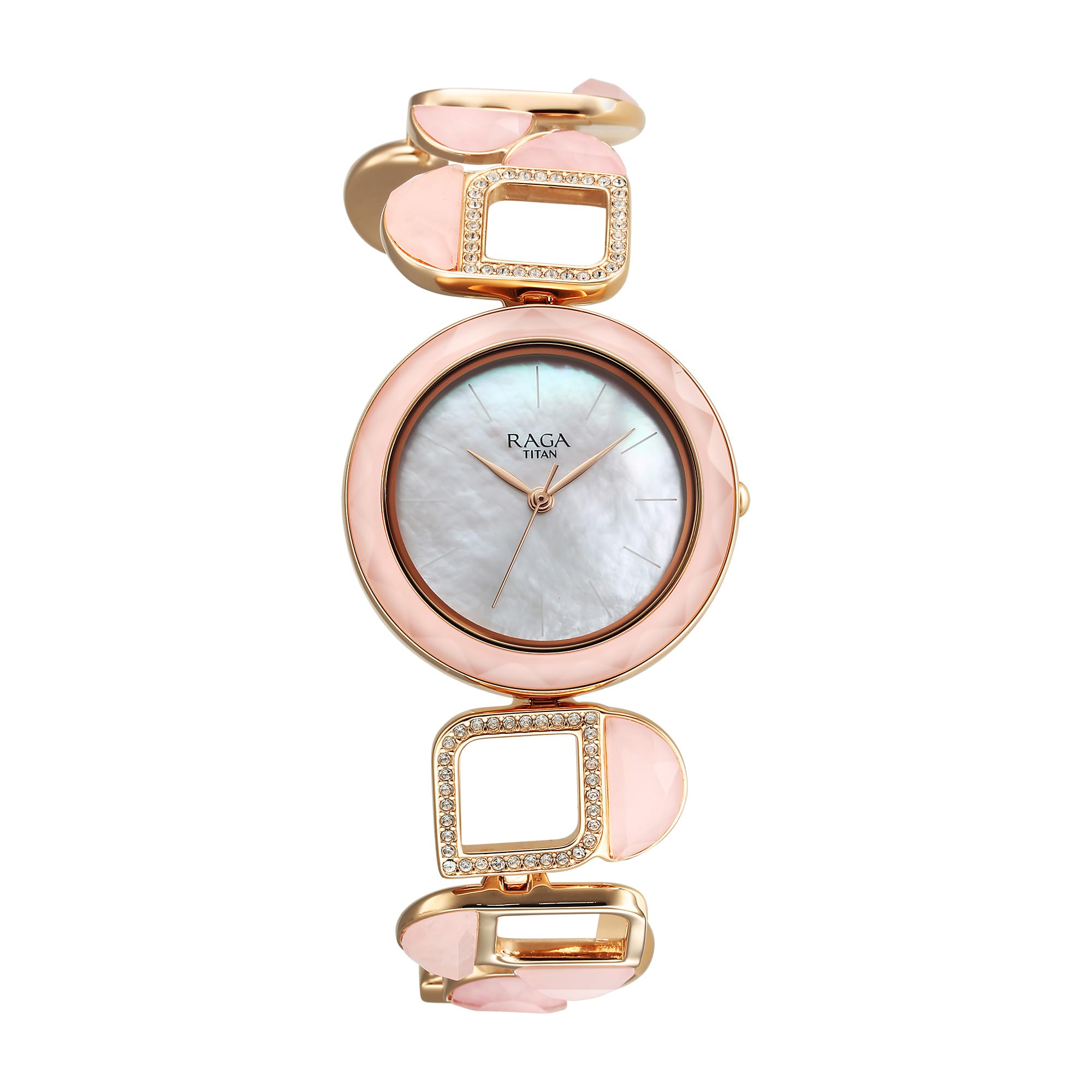 titan Women Metal Raga New You Phase 2 Analog Watch - 95196Wm01, Band Color-Rose Gold,Dial Color-Silver-picture-48