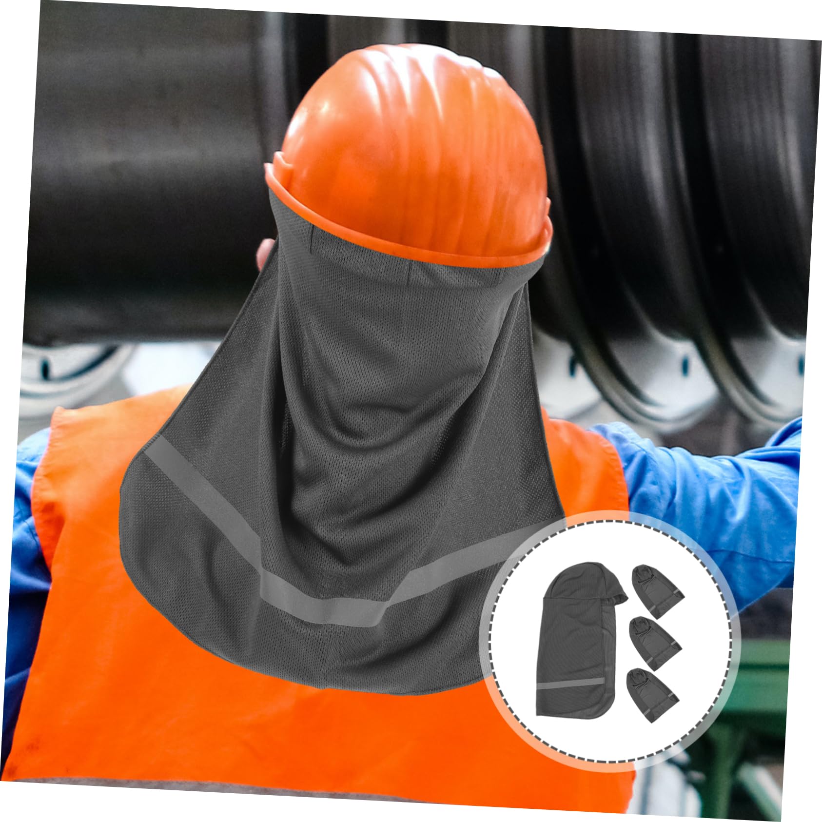 STOBOK Sonnenhut Hut Mit Sonnenblende Kühlung Faltbarer Nackenschutz Kühlendes Stirnband Uv Sonnenschutz Für Schutzhelm Schutzhelmvisier Mit Voller Krempe Stoff Dunkelgrau