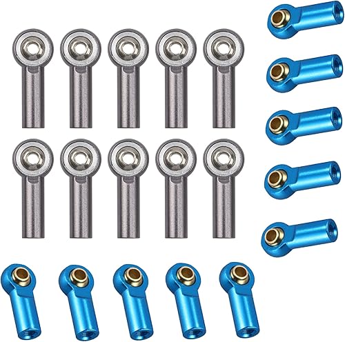 20 piezas ShareGoo M3 - Soporte de cabeza de bola de extremo de barra de acoplamiento de 0.118in para rótula de rosca compatible con Redcat HSP