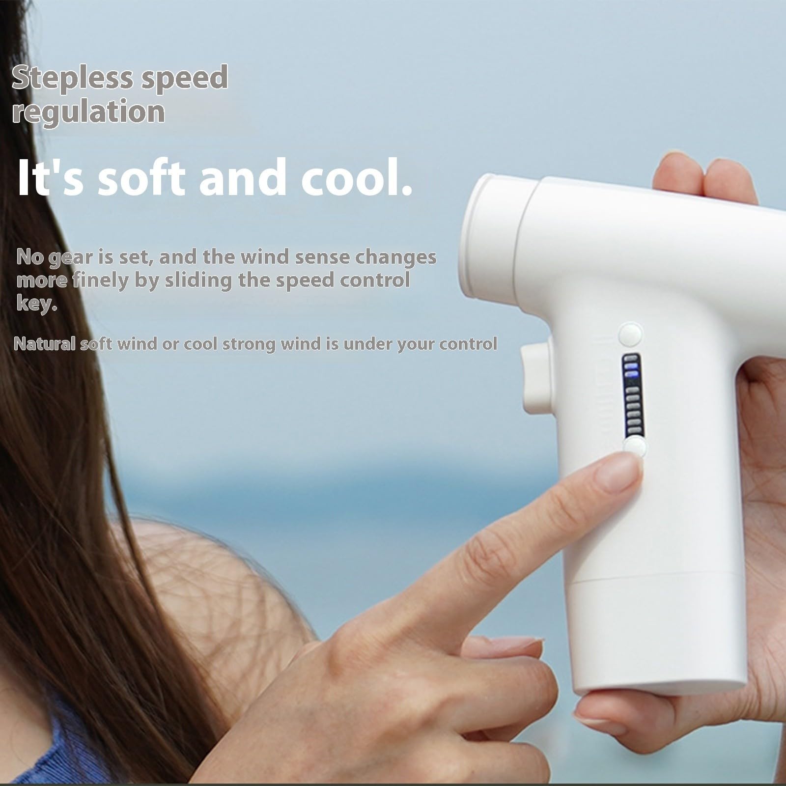 Ventilador portátil de mano de 4000 mAh, soplador de aire recargable, 6 velocidades, ajustable, 110000 rpm, para viajes, al aire libre, industrial