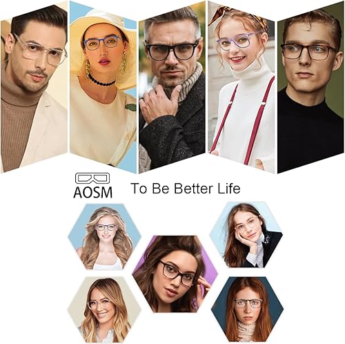 Miniatura 5 de Lentes de bloqueo de luz azul, lentes de bloqueo azul para computadora para hombres y mujeres, antirreflejos, 400 UV y fatiga ocular, anteojos