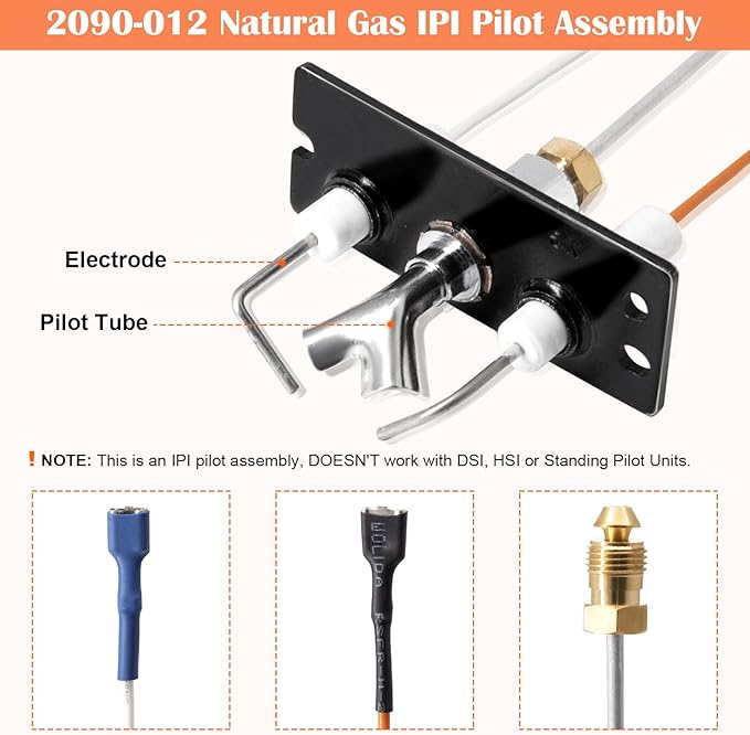 Ensamblaje Piloto IPI 2090-012 Gas Natural para Chimeneas miniatura 2