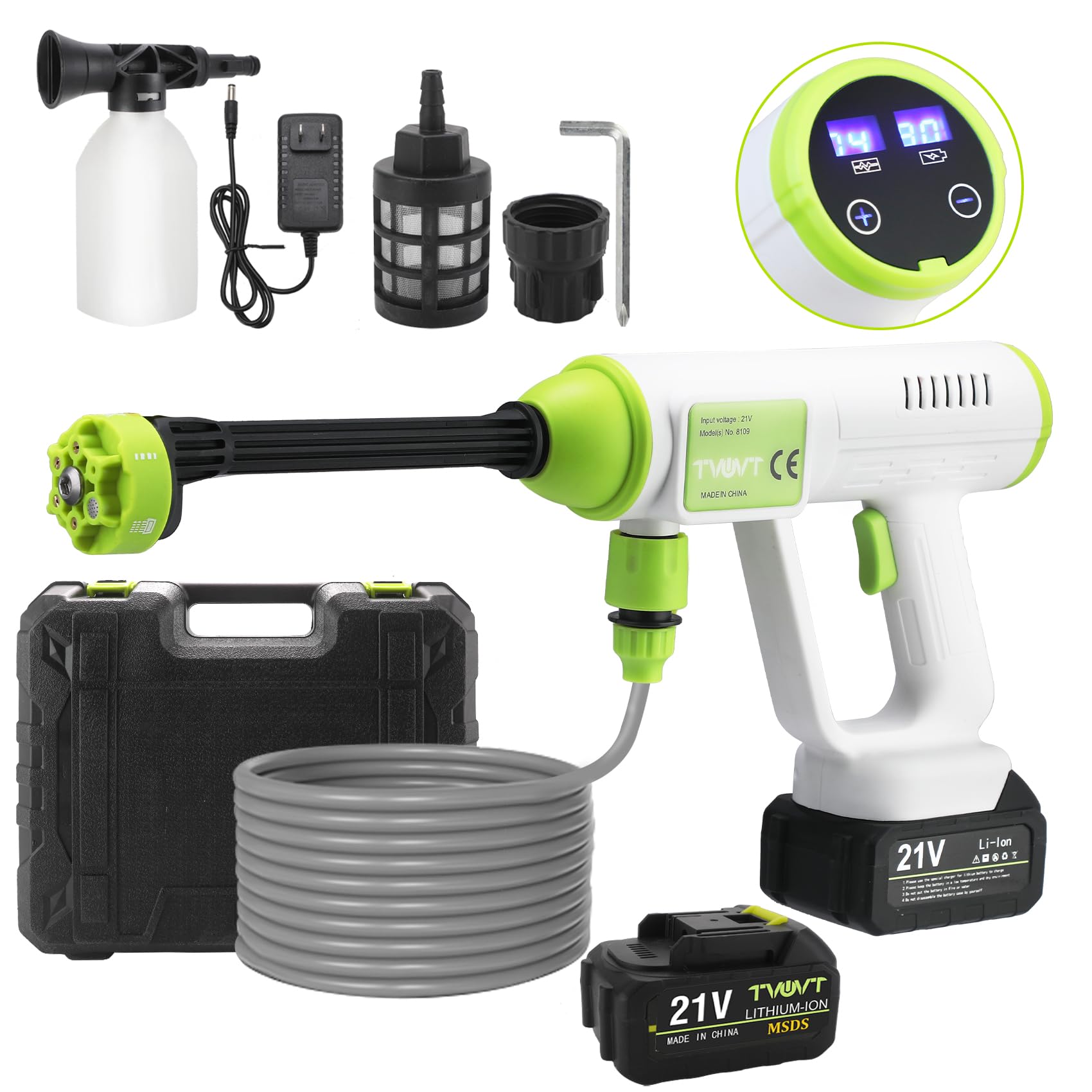 Nettoyeur Haute Pression Sans Fil, 65 Bar Nettoyeur Haute